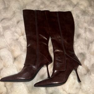 RAYE Dark Brown Heeled Boots